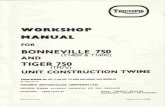 Workshop manual bonneville 750 t140 v & t140e up to & including 1978 models