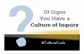 10 Signs You Have a Culture of Inquiry - #CultureCode