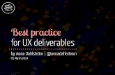 Best Practice For UX Deliverables - Eventhandler, London, 05 March 2014