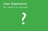 User experience. What is it anyway?