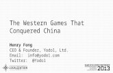 How to publish Western smartphone games in China -- GDC talk from Yodo1.com