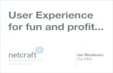 User Experience for fun and profit