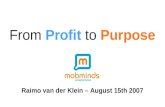 From Profit to Purpose