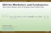 SEO for Marketers and Fundraisers: You Can'’t Raise Money if People Can'’t Find You