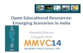 Open Educational Resources: Emerging Scenarios in India
