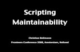 Scripting Maintainability