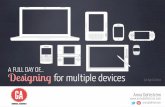 Three part series - Designing for multiple devices - GA, London, 10 Apr 2014