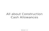 All About Construction Cash Allowances v1.2