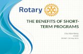 The Benefits of Short-term Programs
