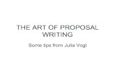 Proposal Writing tips by julia vogl