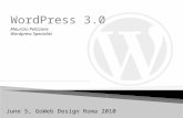 Wordpress 3.0 - Go!WebDesign