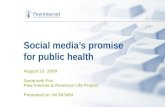 Social Media's Promise for Public Health