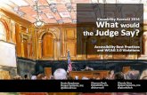 What would the Judge Say: Accessibility Best Practices and WCAG 2.0 Violations