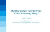 What to expect next year for China and Hong Kong?
