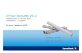 Annual accounts 2010 - Presentation of results from SpareBank 1 Gruppen AS