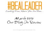 #bealeader March Blog Review
