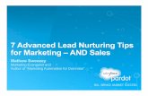 7 Advanced Lead Nurturing Tips for Marketing - AND Sales