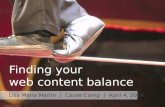 Finding Your Web Content Balance