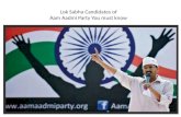 All you need to know for Lok Sabha Candidates of AAM AADMI PARTY (AAP)  (1st List)