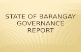 State of Barangay Governance (Brgy.465)