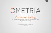 Conversion Hacking: 10 Things You Can Start Tomorrow To Accelerate Your Ecommerce Business | Ometria Breakfast Seminar
