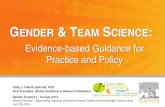 Gender & Team Science: Evidence-based Guidance for Practice and Policy