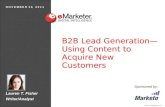 B2B Lead Generation—Using Content to Acquire New Customers