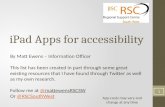 iPad apps for accessibility