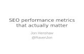 SEO performance metrics that actually matter
