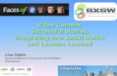 BRAND LESSONS: Using Video To Humanize Your Brand – General Motors by Lisa Gilpin, Social Fresh Charlotte 2011
