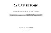 Super Micro Super Server 5016I-M6F User's Manual