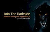 Join the darkside: Selenium testing with Nightwatch.js