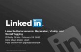 Strata 2013 - LinkedIn Endorsements: Reputation, Virality, and Social Tagging