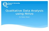 Qualitative data analysis using NVivo