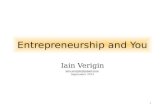 Entrepreneurship and You (2013 Version)