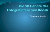 Die 10 gebote der fotografierens von kodak