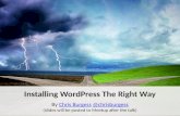 Installing WordPress The Right Way