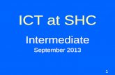SHC ICT Intermediate 01 v1 (Sept 2013)