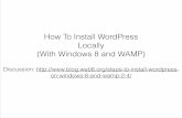How to Install WordPress Locally on Windows 8 with WAMP server