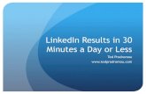 Ted Prodromou: LinkedIn Results in 30 Minutes a Day--or Less