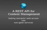 A REST API for Content Management
