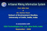 Artisanal Mining Information Systems- Prof. Mihir Deb
