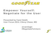 Empower Yourself: Negotiate For The User - UserFocus 2012