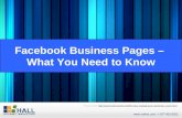 Business Facebook Pages - What You Need to Know