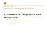 Evaluation of Computer-Based Instruction