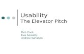 Usability Elevator Pitch