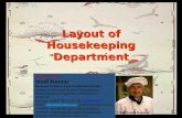 Layout of housekeeping dept. with explanation