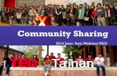 Community sharing  at TEDx Taiwan Community Meetup 7June 2014
