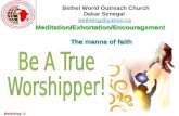 Be a true worshipper!