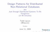 Design Patterns for Distributed Non-Relational Databases